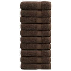 Vidaxl Premium brisače SOLUND 10 kos rjava 50x100 cm 600 g/m2