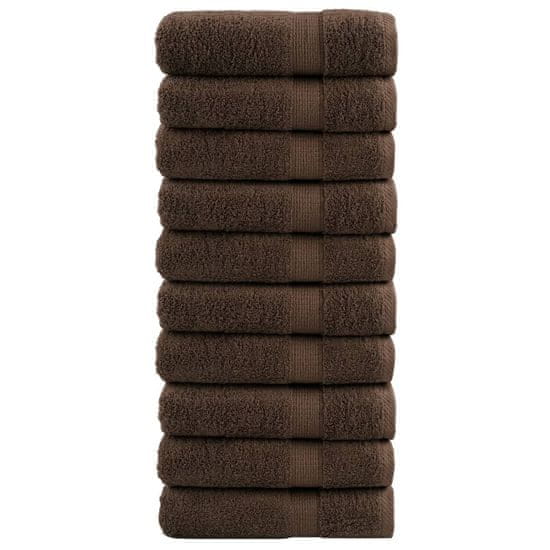 Vidaxl Premium brisače SOLUND 10 kos rjava 50x100 cm 600 g/m2