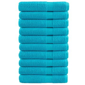 Vidaxl Premium brisače SOLUND 10 kos turkizna 80x200 cm 600 gsm