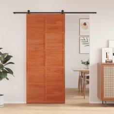 shumee Hlevska vrata voščeno rjava 90x208 cm trdna borovina