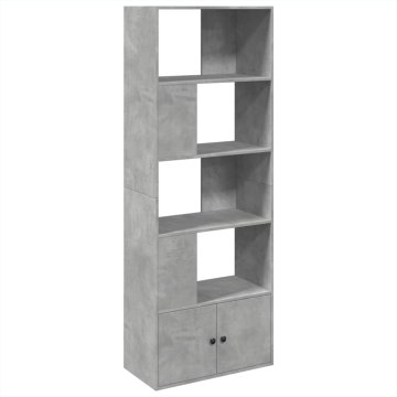 Vidaxl Knjižna omara betonsko siva 70x36x189 cm inženirski les