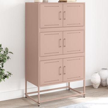 Vidaxl vidaXL Omarica roza 68,5x38,5x123,5 cm jeklo