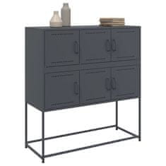 Vidaxl Komoda antracitna 100,5x39x107 cm jeklo