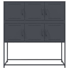Vidaxl Komoda antracitna 100,5x39x107 cm jeklo