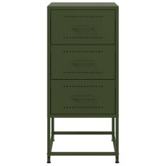 Vidaxl Nočna omarica 2 kosa olivno zelena 36x39x78 cm jeklo