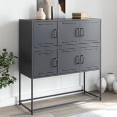 Vidaxl Komoda antracitna 100,5x39x107 cm jeklo