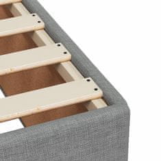 Vidaxl Box spring postelja z vzmetnico svetlo siva 80x200 cm blago