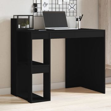 Vidaxl vidaXL Pisalna miza, črna, 103,5 x 56,5 x 94 cm, material na osnovi lesa