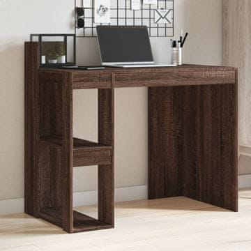 Vidaxl vidaXL Pisalna miza, rjav hrast, 103,5 x 56,5 x 94 cm, material na osnovi lesa