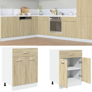 Vidaxl vidaXL Omarica s predalom hrast sonoma 60x46x81,5 cm iverna plošča
