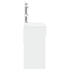 Vidaxl Toaletna mizica z LED lučkami bela 100x40x120 cm