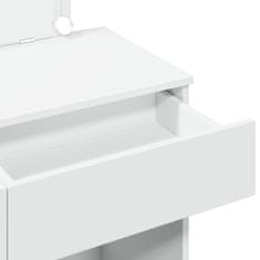 Vidaxl Toaletna mizica z LED lučkami bela 100x40x120 cm