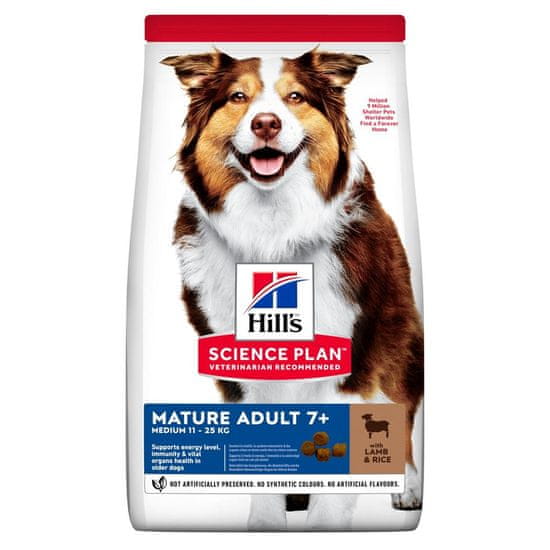 Hill's HILL'S Science Plan Mature Adult Medium Lamb with rice - suha hrana za pse - 14 kg