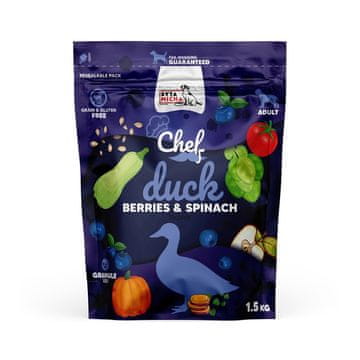 Syta Micha SYTA MICHA Chef Raca, jagode in špinača - suha hrana za pse - 1,5kg