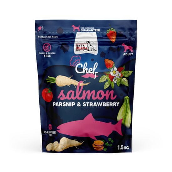 Syta Micha SYTA MICHA Chef Losos, pastinak in jagoda - suha hrana za pse - 1,5kg