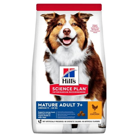 Hill's HILL'S Science Plan Mature Adult Medium Chicken - suha hrana za pse - 14 kg