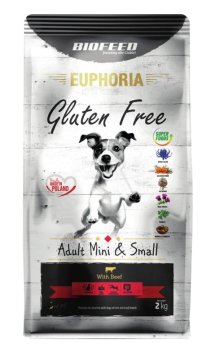 BIOFEED BIOFEED Euphoria Gluten Free Adult mini &amp; small Beef - suha hrana za pse - 2kg
