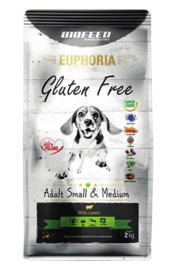 BIOFEED BIOFEED Euphoria Gluten Free Adult small &amp; medium Lamb - suha hrana za pse - 2kg