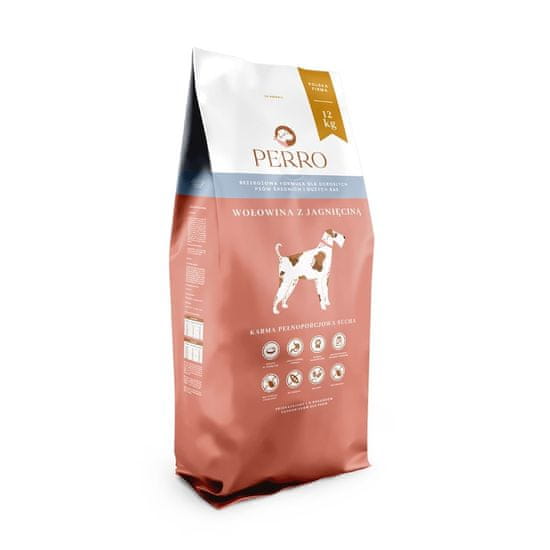 Perro PERRO Govedina z jagnjetino Srednje in velike pasme - suha hrana za pse - 12kg