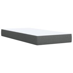 Vidaxl Box spring postelja z vzmetnico temno siva 80x200 cm blago