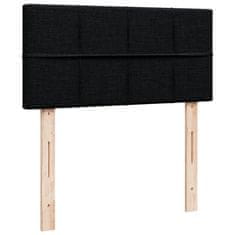 Vidaxl Box spring postelja z vzmetnico črn 90x190 cm blago