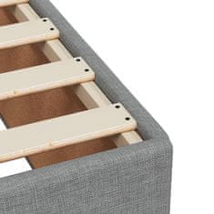 Vidaxl Box spring postelja z vzmetnico svetlo siva 80x200 cm blago