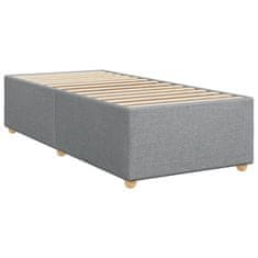 Vidaxl Box spring postelja z vzmetnico svetlo siva 80x200 cm blago
