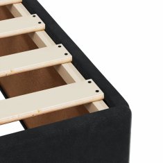 Vidaxl Box spring postelja z vzmetnico črna 180x200 cm žamet