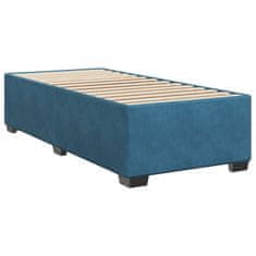 Vidaxl Box spring postelja z vzmetnico modra 90x190 cm žamet