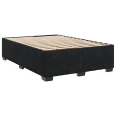 Vidaxl Box spring postelja z vzmetnico črna 160x200 cm žamet