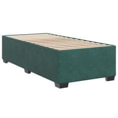 Vidaxl Box spring postelja z vzmetnico temno zelena 90x200 cm žamet