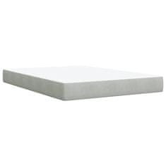 Vidaxl Box spring postelja z vzmetnico svetlo siva 160x200 cm žamet
