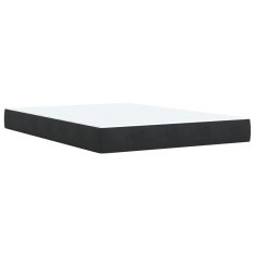 Vidaxl Box spring postelja z vzmetnico črna 160x200 cm žamet