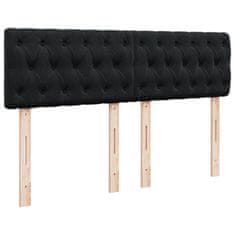 Vidaxl Box spring postelja z vzmetnico črna 160x200 cm žamet