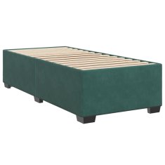 Vidaxl Box spring postelja z vzmetnico temno zelena 90x200 cm žamet