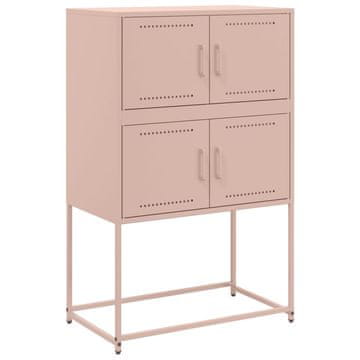 Vidaxl Komoda roza 68,5x38,5x107 cm jeklo