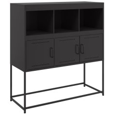 Vidaxl Komoda črna 100,5x39x107 cm jeklo