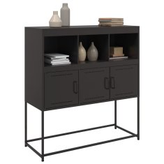 Vidaxl Komoda črna 100,5x39x107 cm jeklo