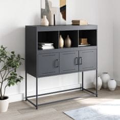 Vidaxl Komoda antracitna 100,5x39x107 cm jeklo