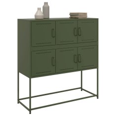 Vidaxl Komoda olivno zelena 100,5x39x107 cm jeklo