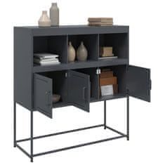 Vidaxl Komoda antracitna 100,5x39x107 cm jeklo