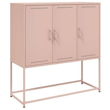 Vidaxl Komoda roza 100,5x39x107 cm jeklo