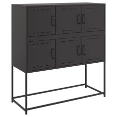 Vidaxl Komoda črna 100,5x39x107 cm jeklo