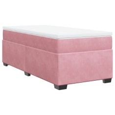 Vidaxl Box spring postelja z vzmetnico roza 80x200 cm žamet