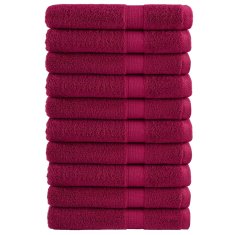 Vidaxl Premium brisače za savno SOLUND 10 kos bordo 80x200 cm 600 g/m2