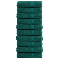Vidaxl Premium brisače SOLUND 10 kosov zelena 50x100 cm 600 g/m2