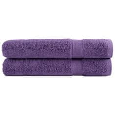 shumee Premium brisače 2kos vijolična 100x200 cm 600 g/m2 100 % bombaž