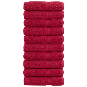 Vidaxl Premium brisače SOLUND 10 kosov rdeča 50x100 cm 600 g/m2