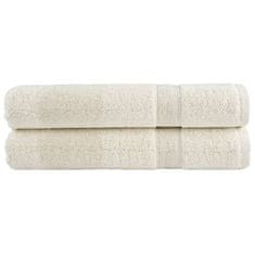 shumee Premium brisače 2 kos krem 80x200 cm 600 g/m2 100 % bombaž