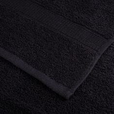 Vidaxl Premium brisače SOLUND 4 kos črna 70x140 cm 600 g/m2